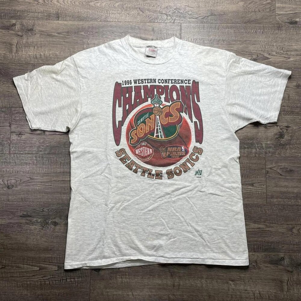 REMAKE Seattle Sonics 1996 Western Division Champs Basketball T-Shirt